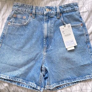 Zara high waisted mom shorts - brand new with tags, never worn